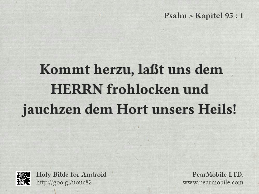 Psalm, Kapitel 95:1